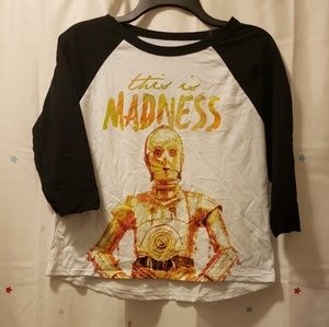C3PO Star Wars 3/4 Sleeve Tee